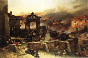 Alphonse de neuville The Cemetery at St.Privat USA oil painting artist